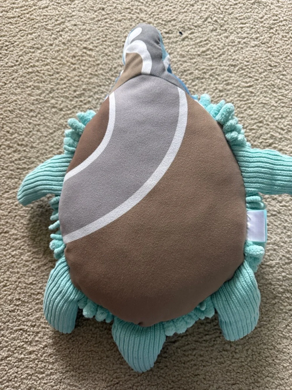 Plush Turquoise Norwex child hand drying turtle